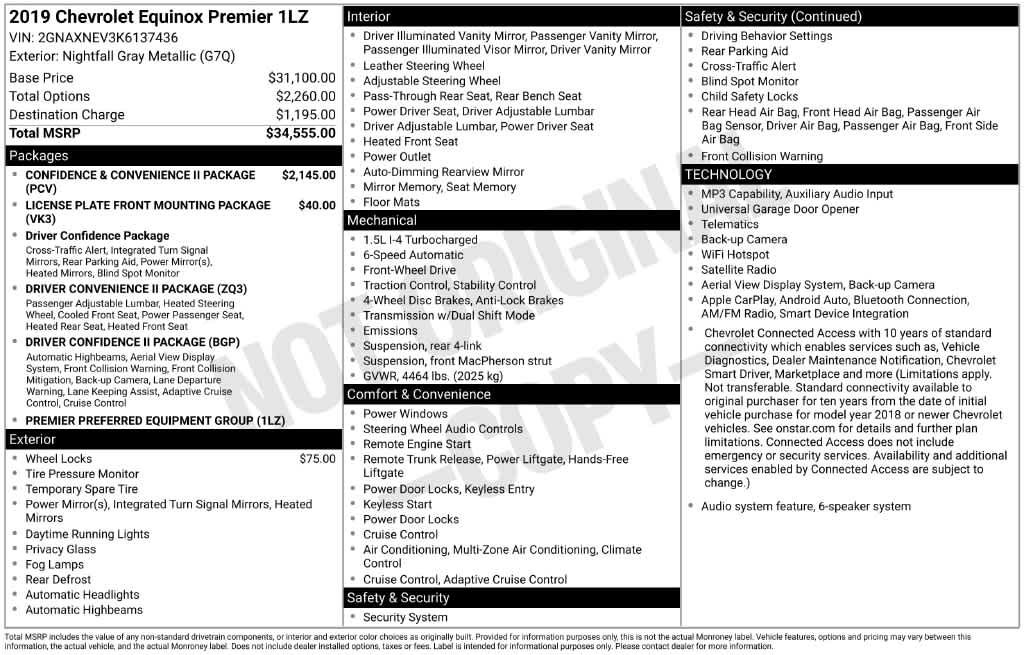 Used 2019 Chevrolet Equinox Premier FWD image 2