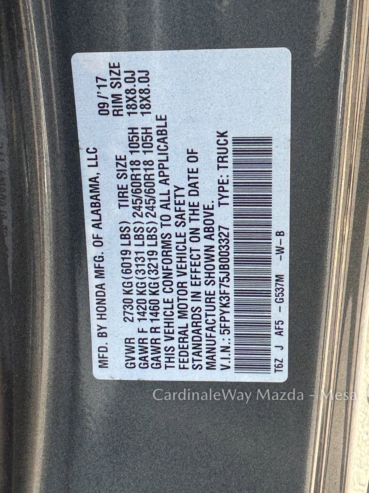 Used 2018 Honda Ridgeline RTL-E image 29