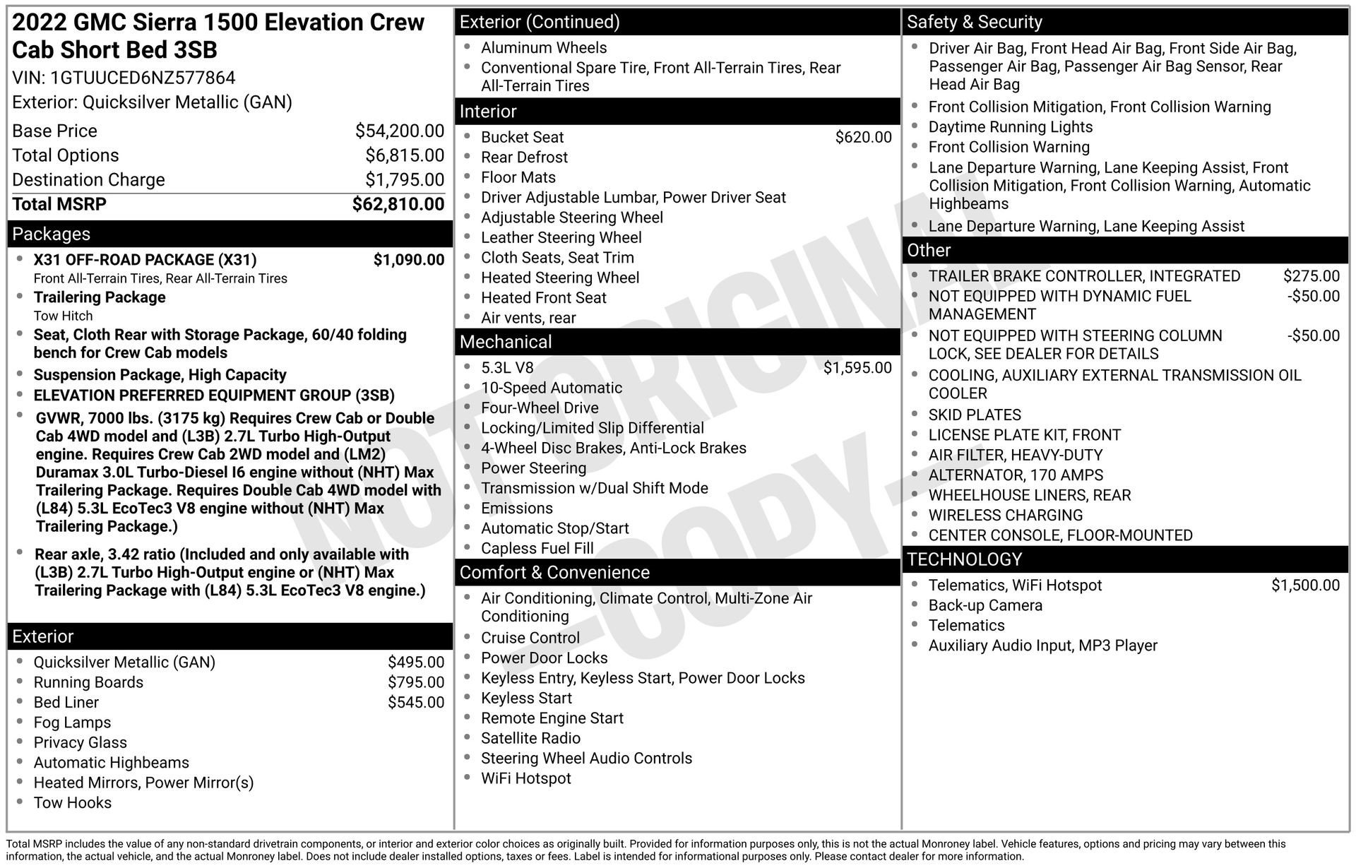 Certified 2022 GMC Sierra 1500 Elevation w/ X31 Off-Road Package image 4