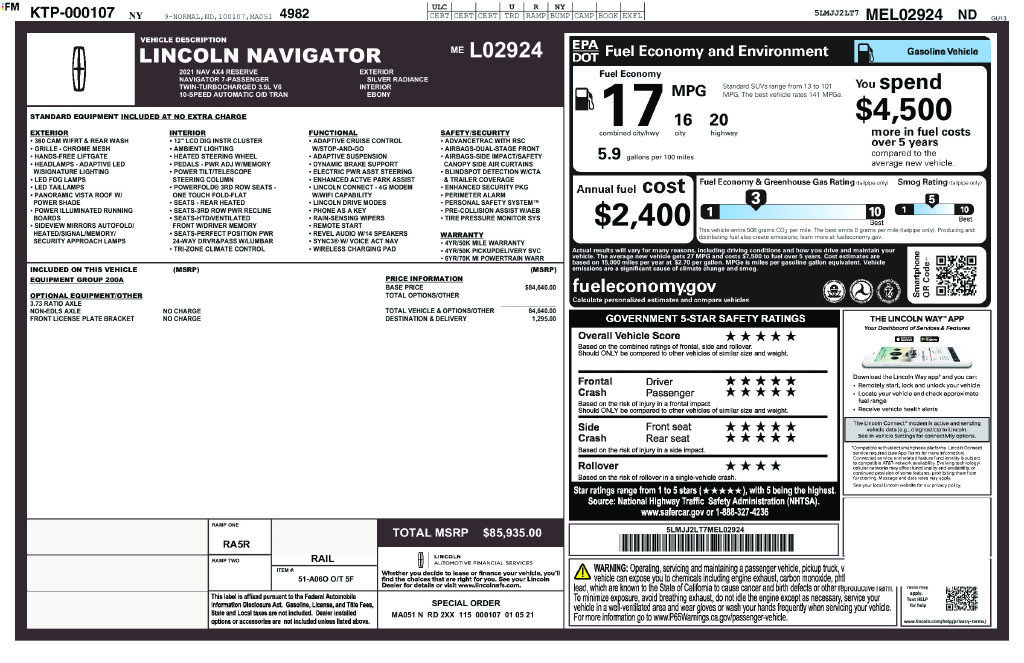 Used 2021 Lincoln Navigator Reserve AWD/4WD image 12