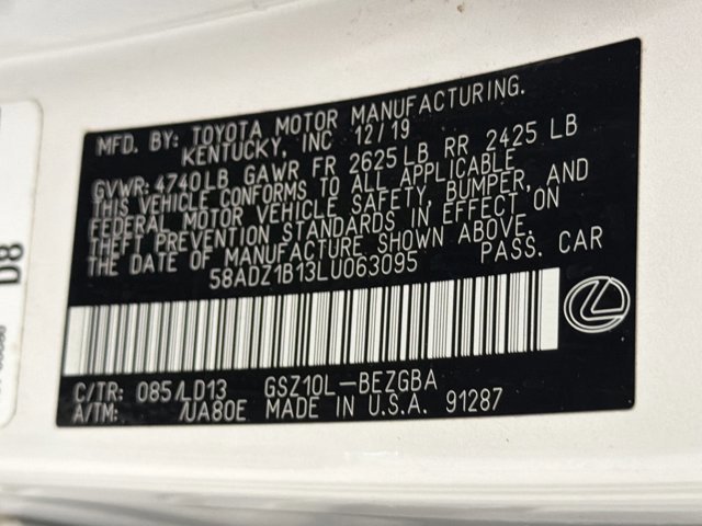 Certified 2020 Lexus ES 350 w/ Premium Package FWD image 11