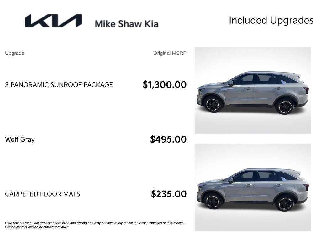 Certified 2026 Kia Sorento S w/ S Panoramic Sunroof Package FWD image 6