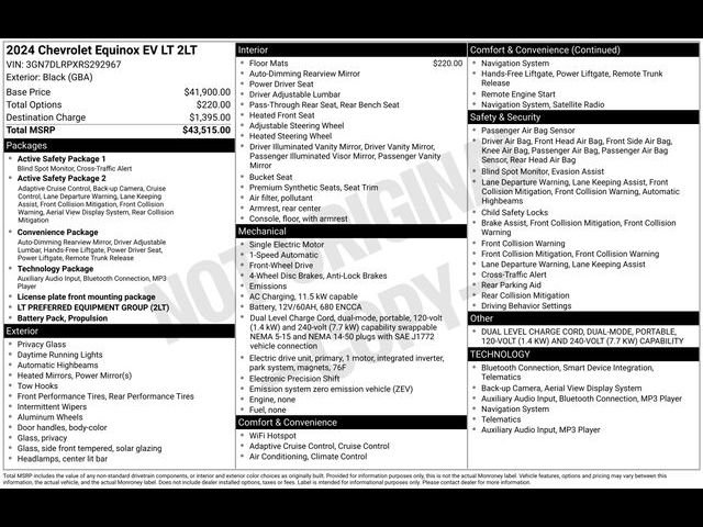 Certified 2024 Chevrolet Equinox EV LT FWD image 48