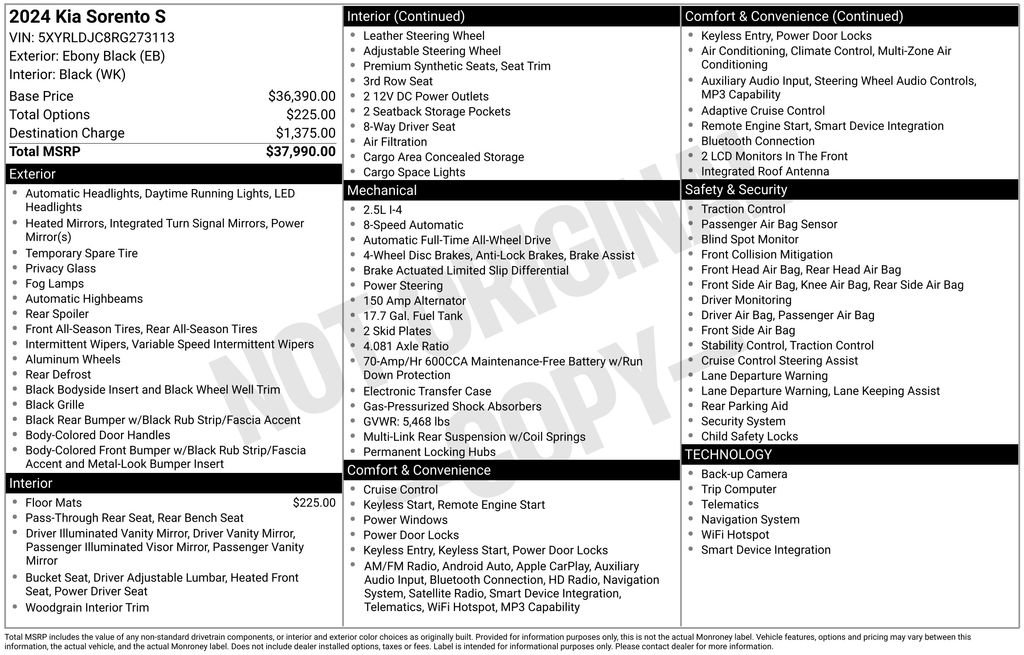 Used 2024 Kia Sorento S image 57