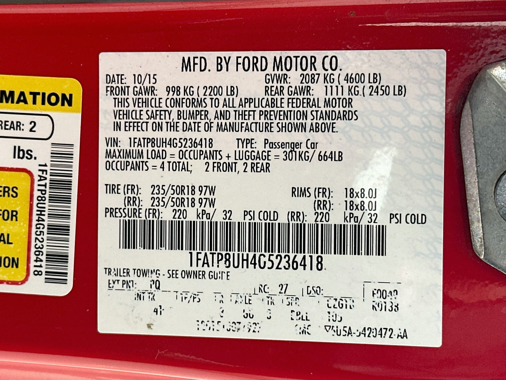 Used 2016 Ford Mustang Premium w/ Equipment Group 201A RWD image 31