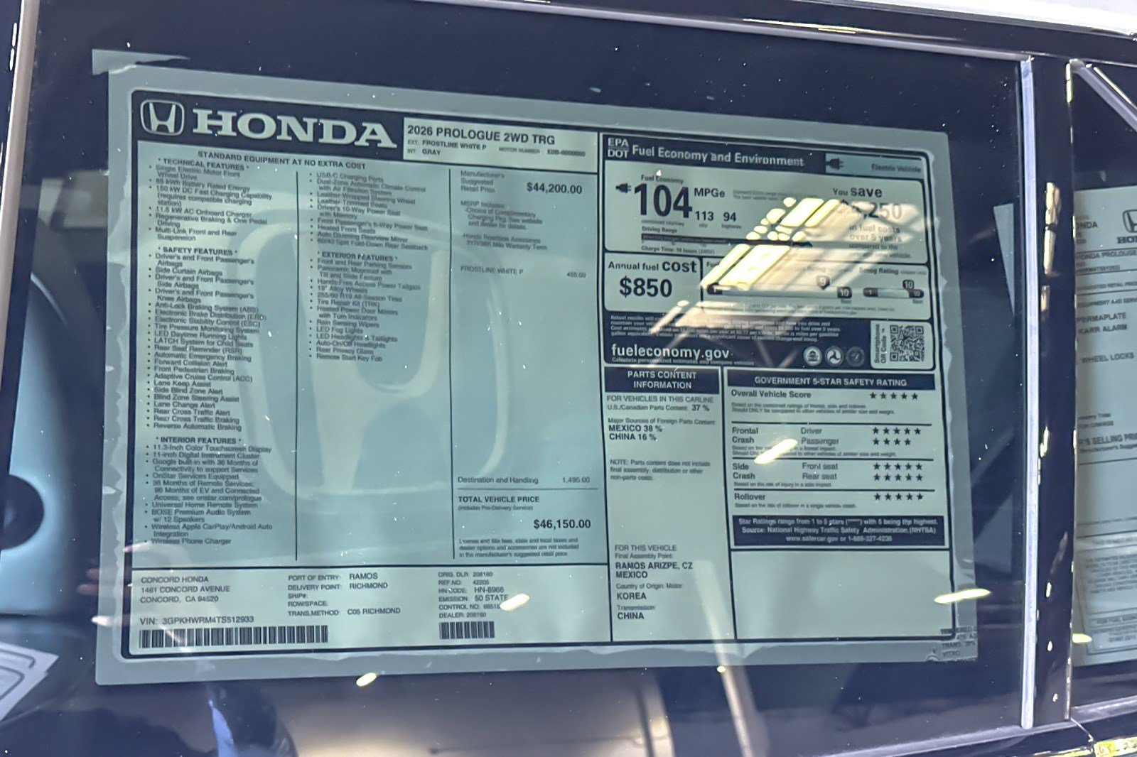 New 2026 Honda Prologue Touring image 35