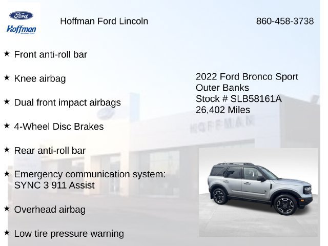Certified 2022 Ford Bronco Sport Outer Banks AWD/4WD image 24