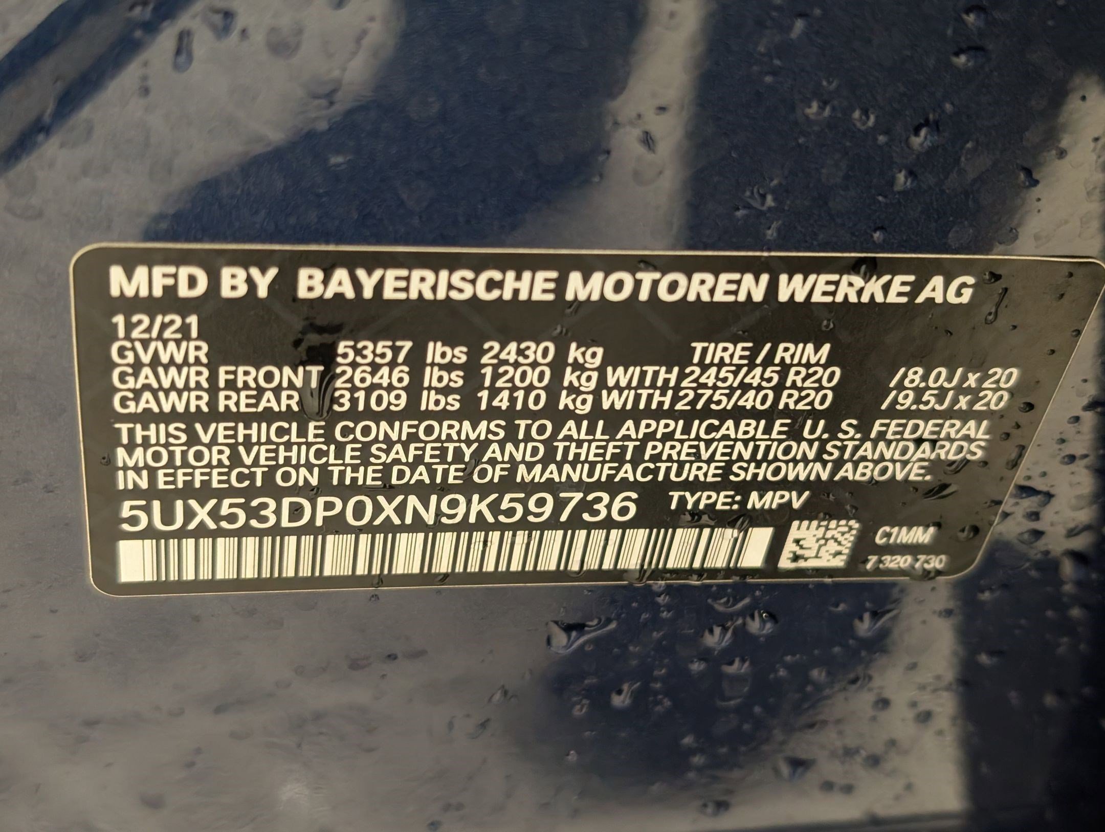 Certified 2022 BMW X3 xDrive30i w/ M Sport Package 2 image 21