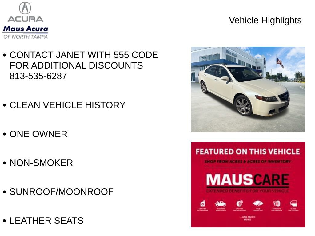 Used 2004 Acura TSX Base image 8