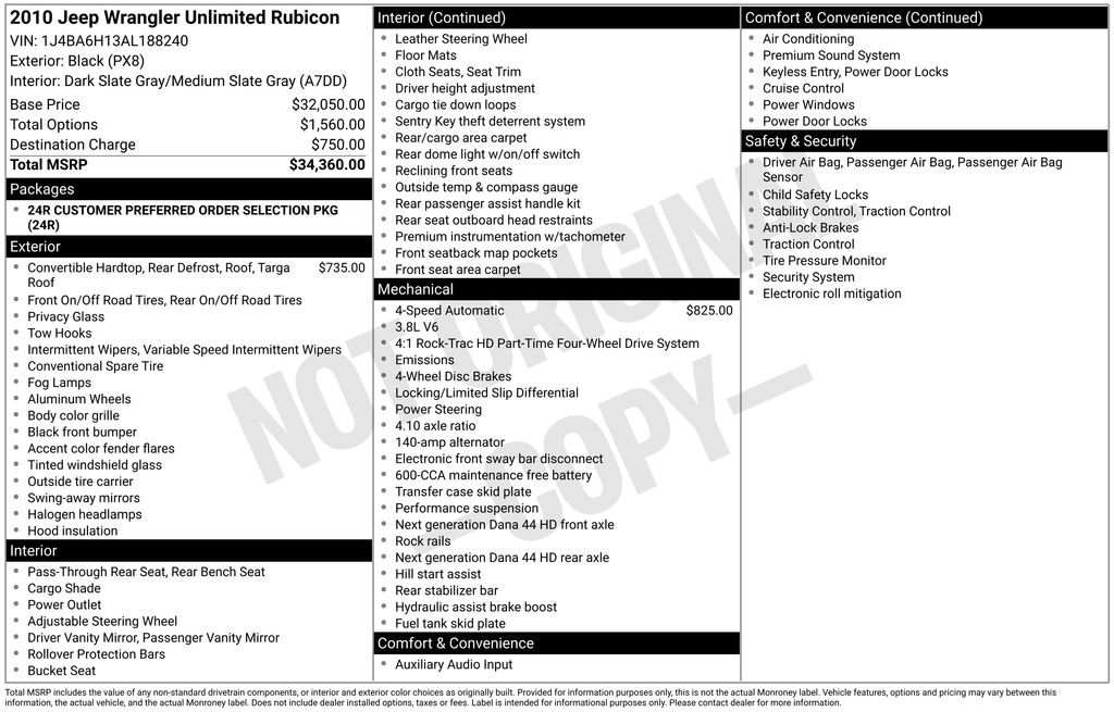 Used 2010 Jeep Wrangler Unlimited Rubicon image 27