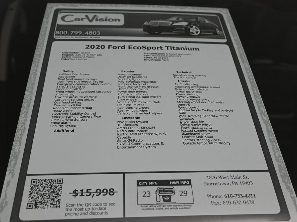 Used 2020 Ford EcoSport Titanium image 37