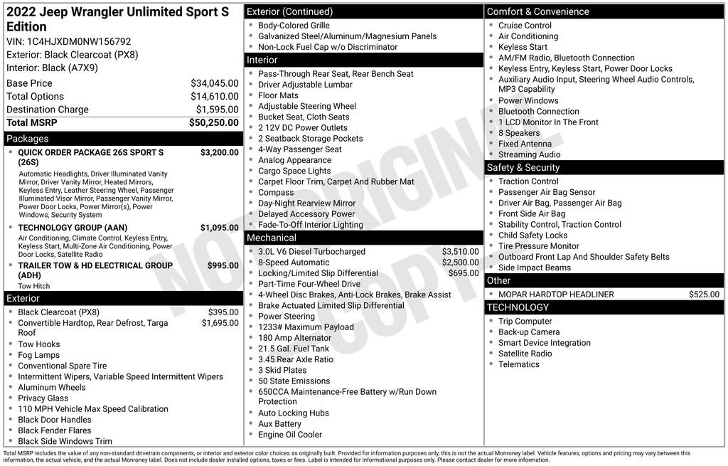 Used 2022 Jeep Wrangler Unlimited Sport AWD/4WD image 22