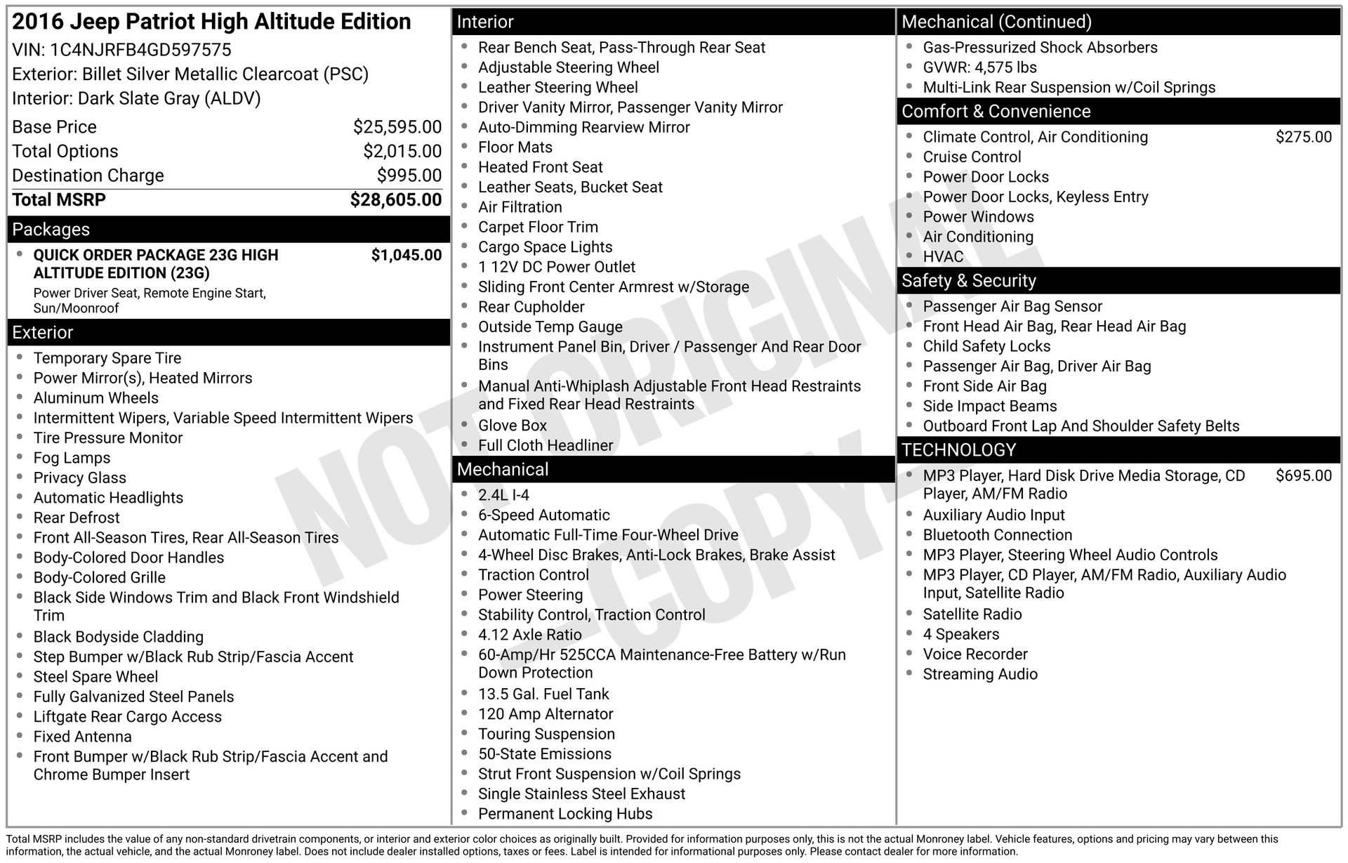 Used 2016 Jeep Patriot High Altitude AWD/4WD image 3