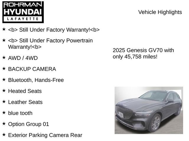 Used 2025 Genesis GV70 2.5T image 7
