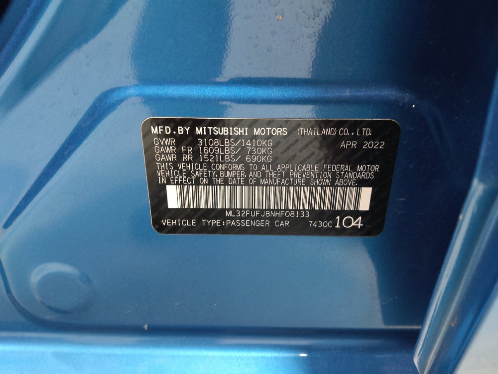 Used 2022 Mitsubishi Mirage G4 LE FWD image 33