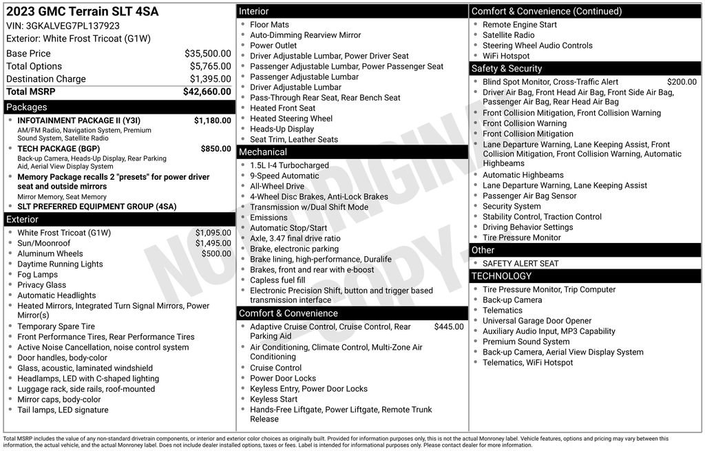 Used 2023 GMC Terrain SLT w/ Infotainment Package II AWD/4WD image 24