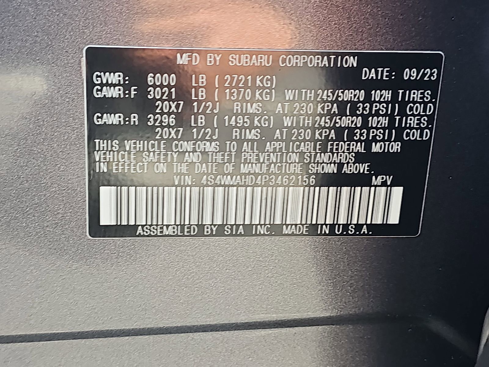 Certified 2023 Subaru Ascent Onyx Edition AWD/4WD image 39