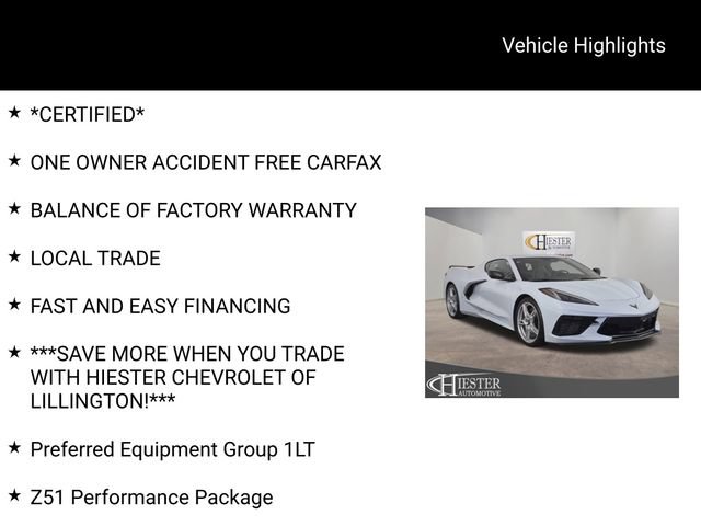 Certified 2024 Chevrolet Corvette Stingray Coupe w/ Z51 Performance Package RWD image 8