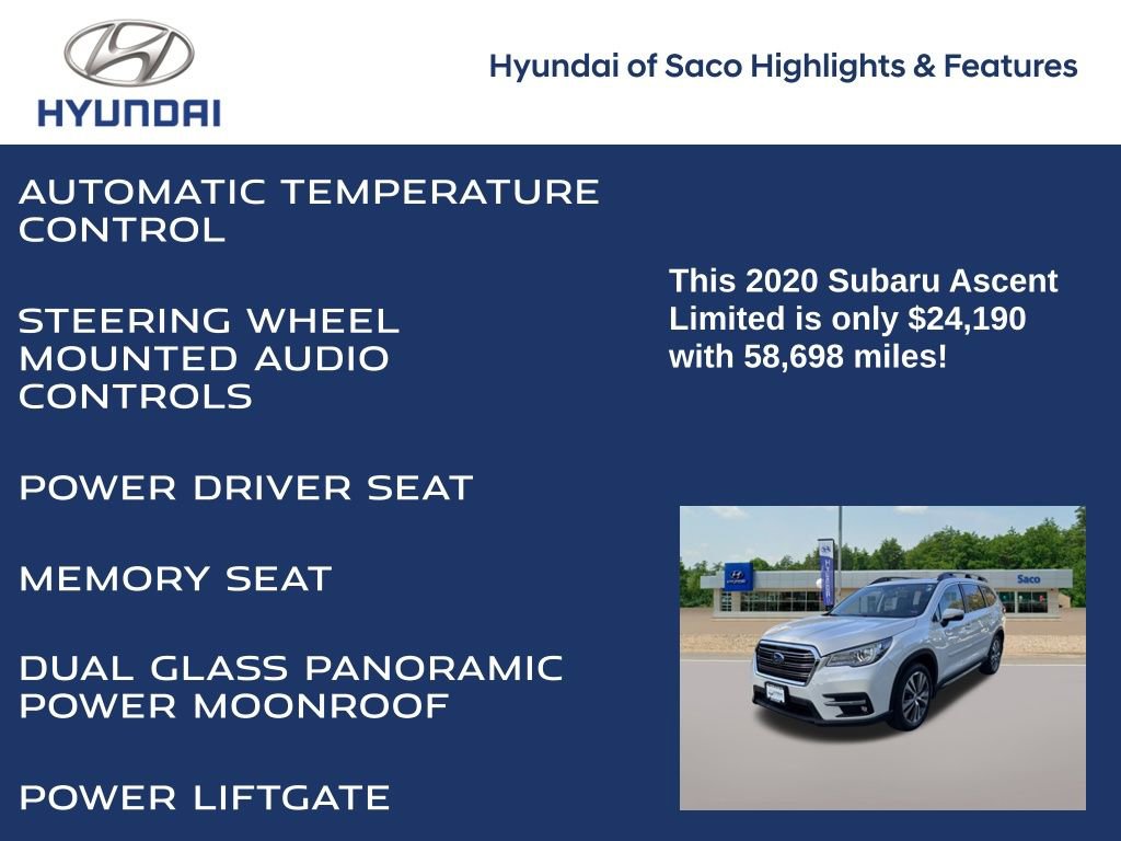 Used 2020 Subaru Ascent Limited w/ Technology Package image 8