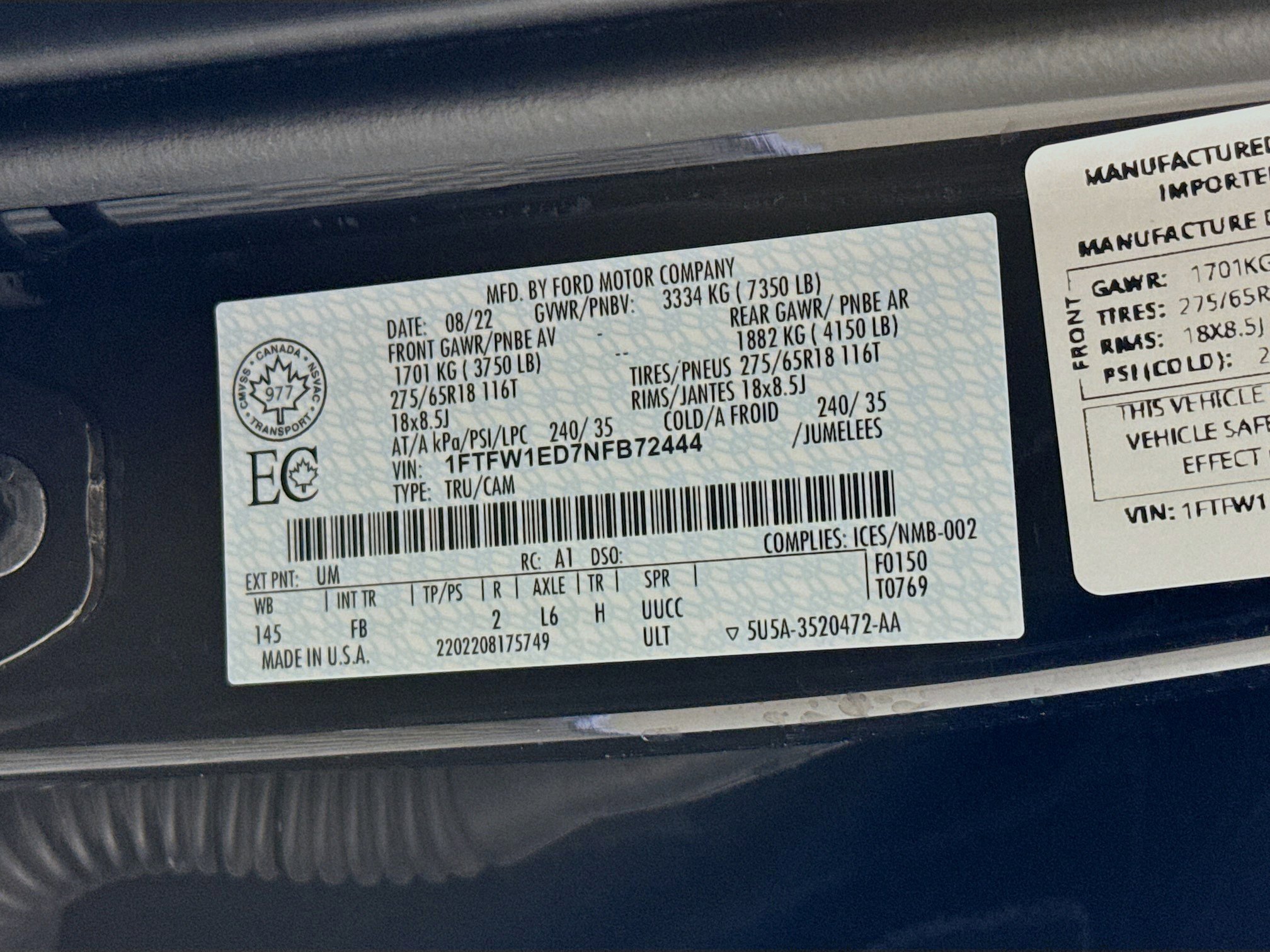 Used 2022 Ford F150 XLT w/ Equipment Group 301A Mid image 38