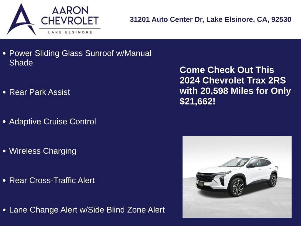 Used 2024 Chevrolet Trax RS w/ Sunroof Package image 10