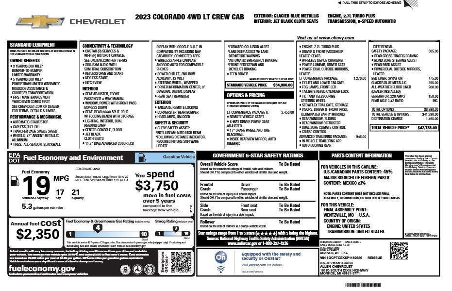 Used 2023 Chevrolet Colorado LT w/ LT Convenience Package II image 6