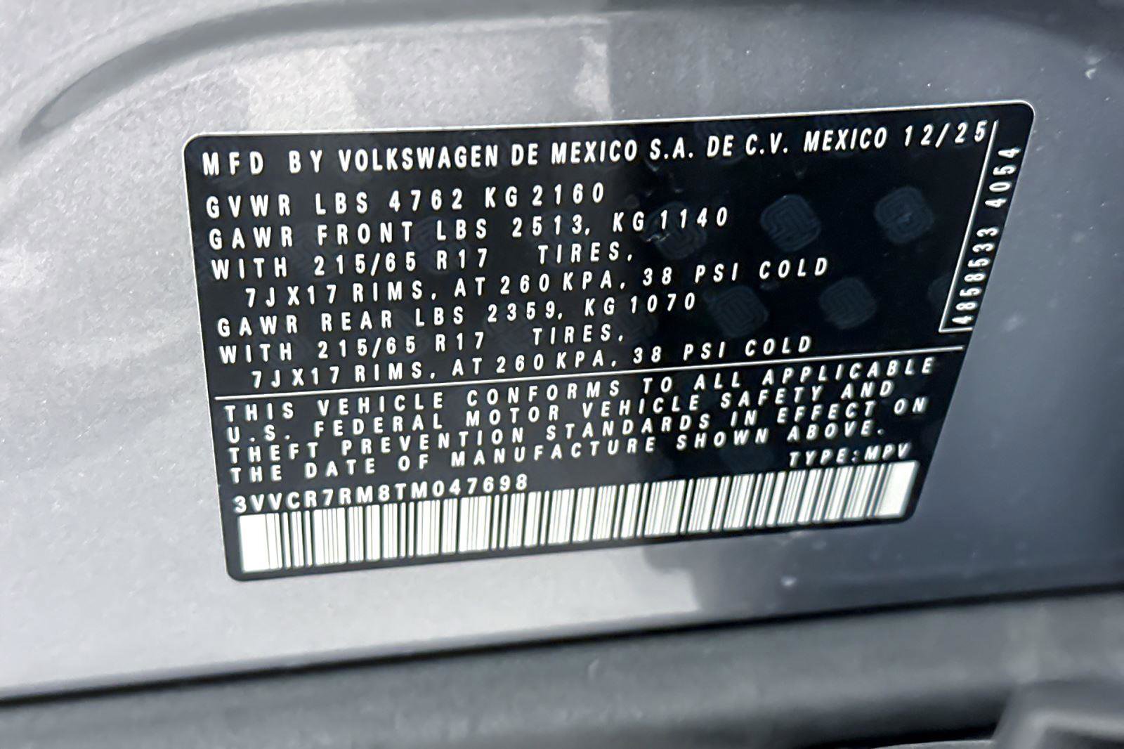 New 2026 Volkswagen Tiguan S FWD image 24