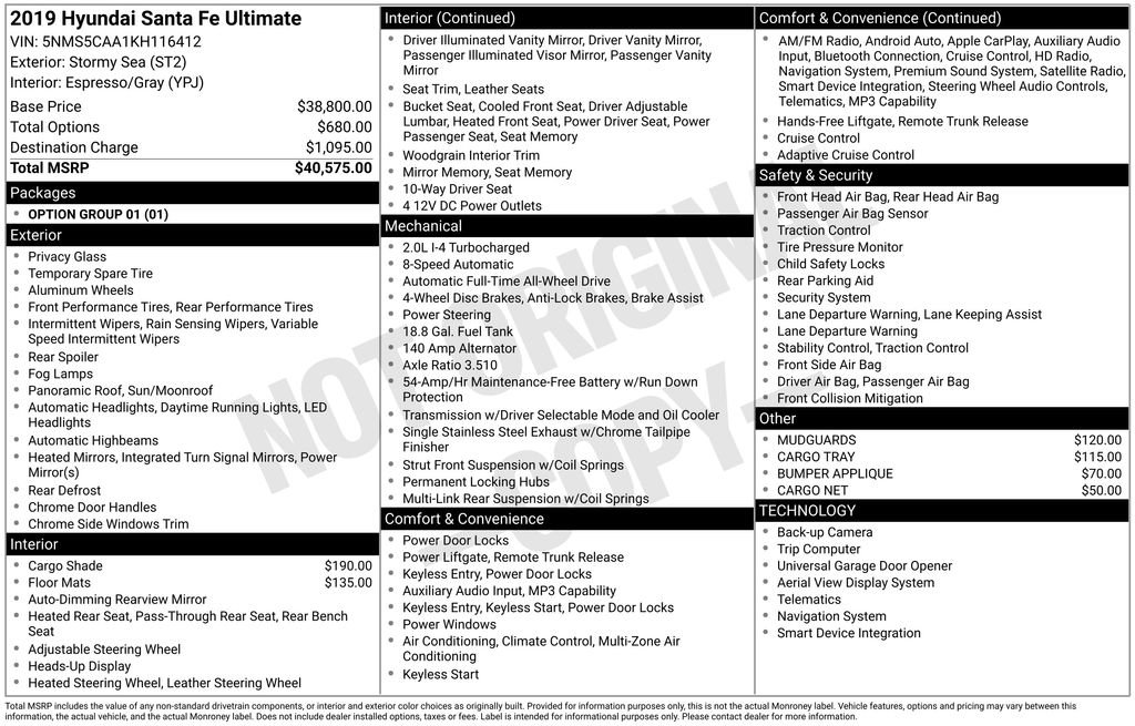 Used 2019 Hyundai Santa Fe AWD image 6