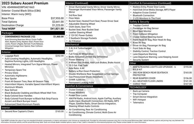 Used 2023 Subaru Ascent Premium w/ Convenience Package image 10