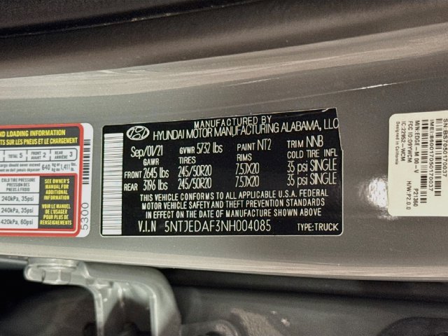 Certified 2022 Hyundai Santa Cruz Limited AWD/4WD image 35
