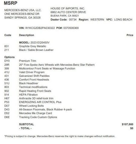 Certified 2023 Mercedes-Benz EQS 450+ Sedan image 3