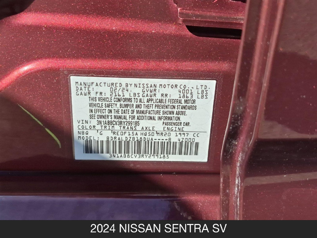 Used 2024 Nissan Sentra SV FWD image 24