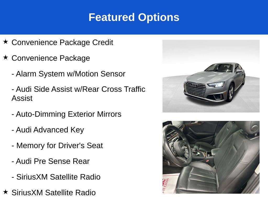 Used 2019 Audi A4 2.0T Premium w/ Convenience Package image 3