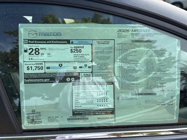 New 2026 MAZDA MAZDA3 Carbon image 11
