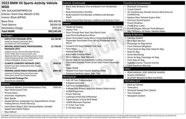 Used 2023 BMW X5 M50i w/ Executive Package image 35