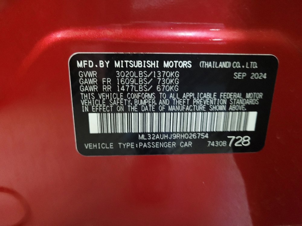 Used 2024 Mitsubishi Mirage ES FWD image 33