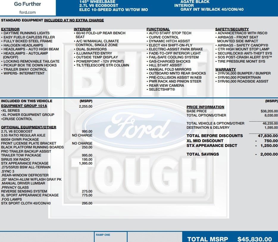 Used 2019 Ford F150 XL w/ Equipment Group 101A Mid AWD/4WD image 2