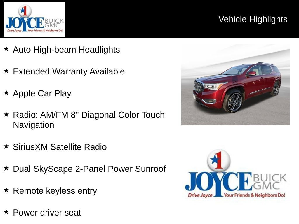 Certified 2018 GMC Acadia Denali w/ Technology Package AWD/4WD image 25