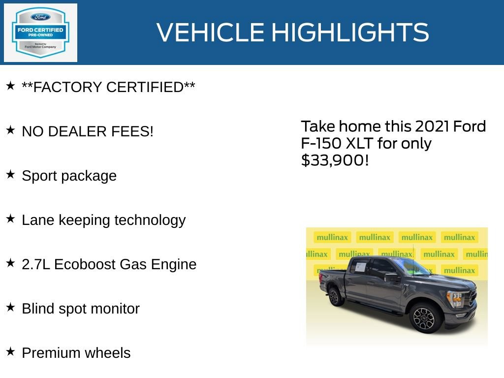 Used 2021 Ford F150 XLT w/ Equipment Group 302A High RWD image 11