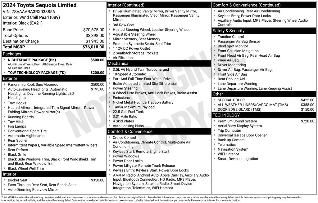 Used 2024 Toyota Sequoia Limited w/ Nightshade Package image 14