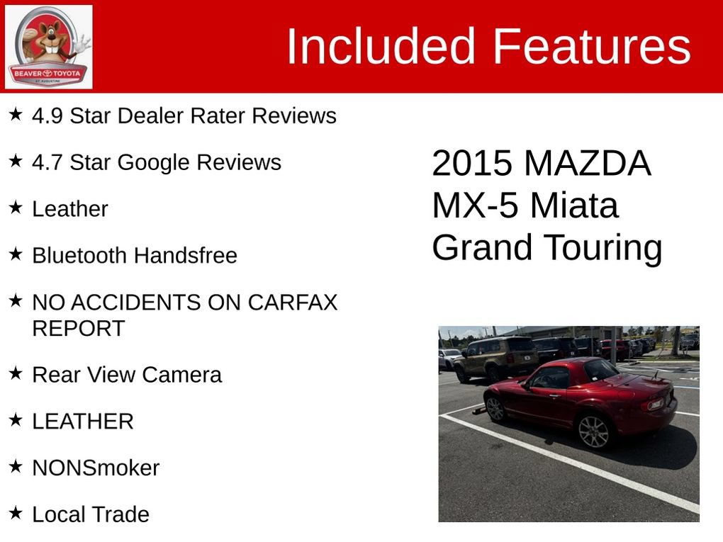 Used 2015 MAZDA MX-5 Miata Grand Touring RWD image 5