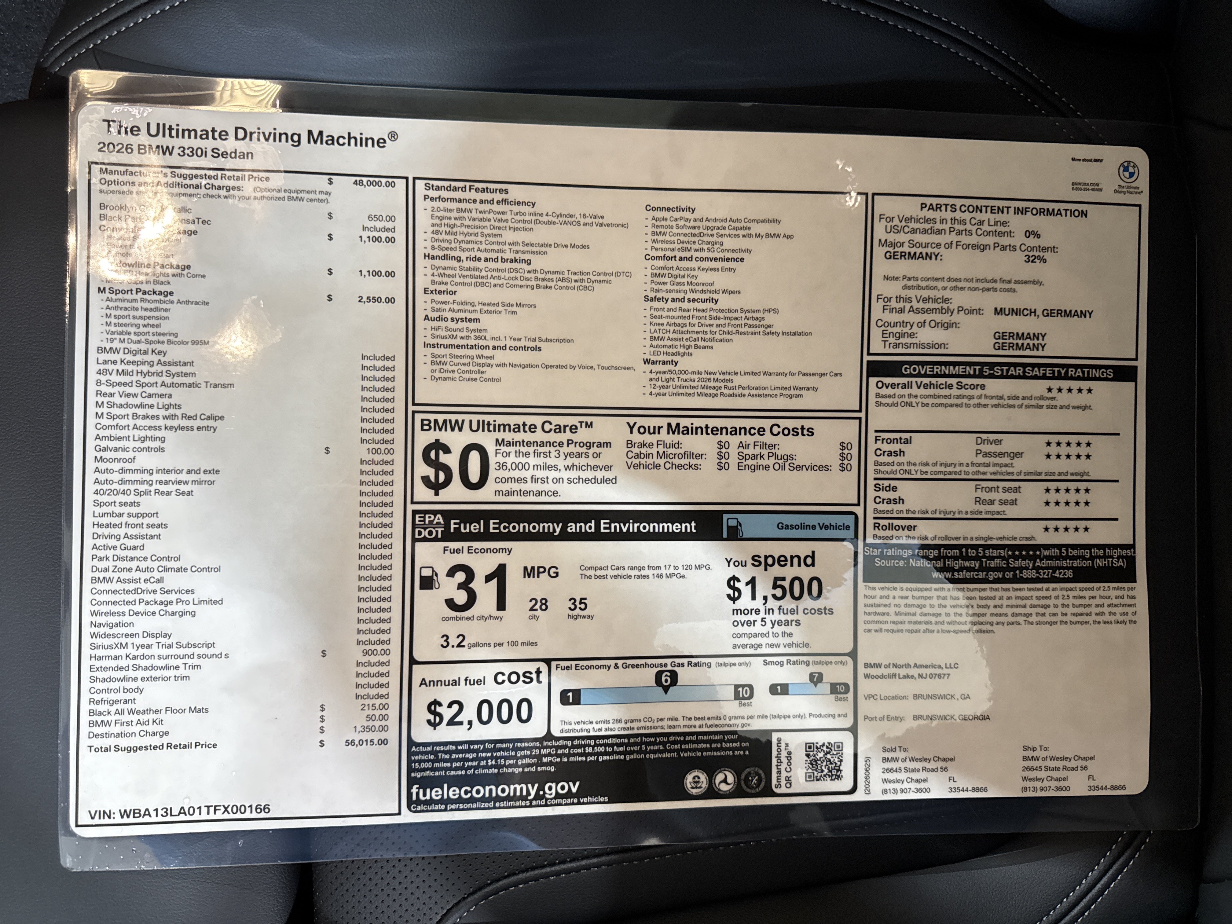 New 2026 BMW 330i Sedan w/ M Sport Package RWD image 26