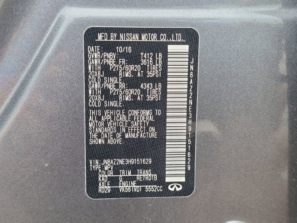 Used 2017 INFINITI QX80 4WD w/ Driver Assistance Package image 34