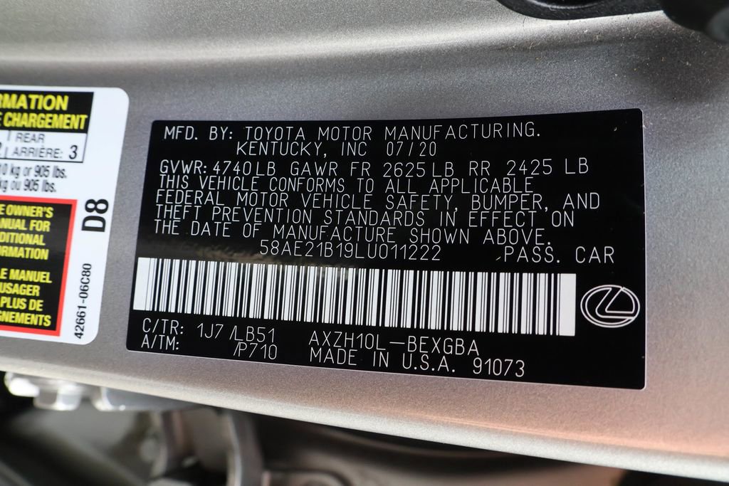 Used 2020 Lexus ES 300h 300h Luxury w/ Accessory Package 2 image 42