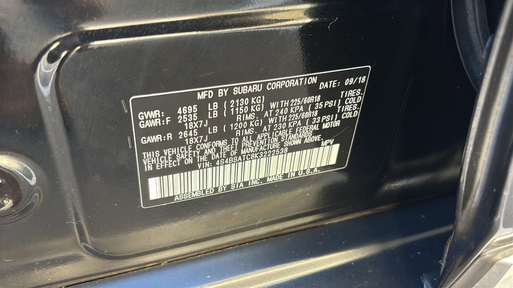Used 2019 Subaru Outback 2.5i Touring AWD/4WD image 34