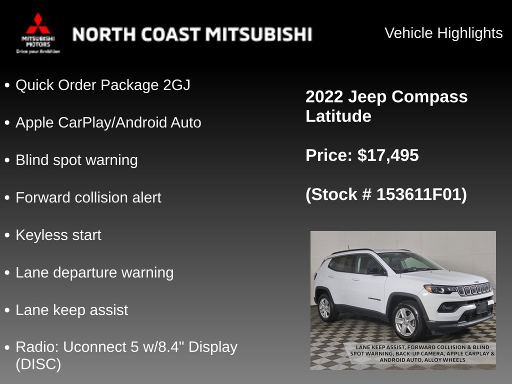 Used 2022 Jeep Compass Latitude AWD/4WD image 2