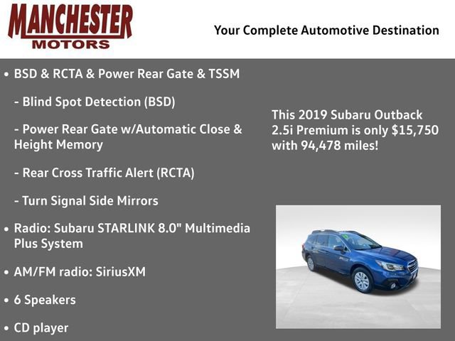 Used 2019 Subaru Outback 2.5i Premium AWD/4WD image 2
