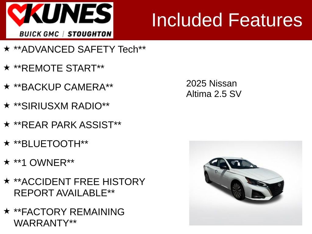Used 2025 Nissan Altima 2.5 SV FWD image 2