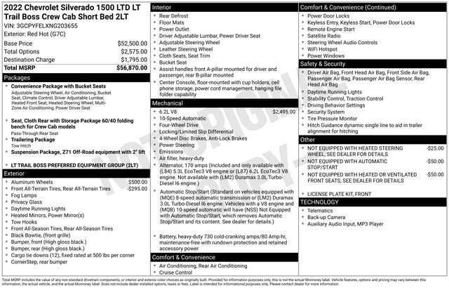 Used 2022 Chevrolet Silverado 1500 LT Trail Boss AWD/4WD image 35