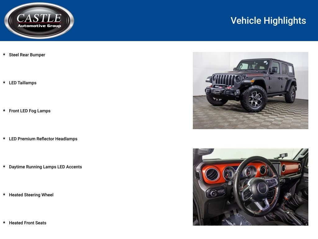 Used 2022 Jeep Wrangler Unlimited Rubicon w/ Steel Bumper Group AWD/4WD image 8